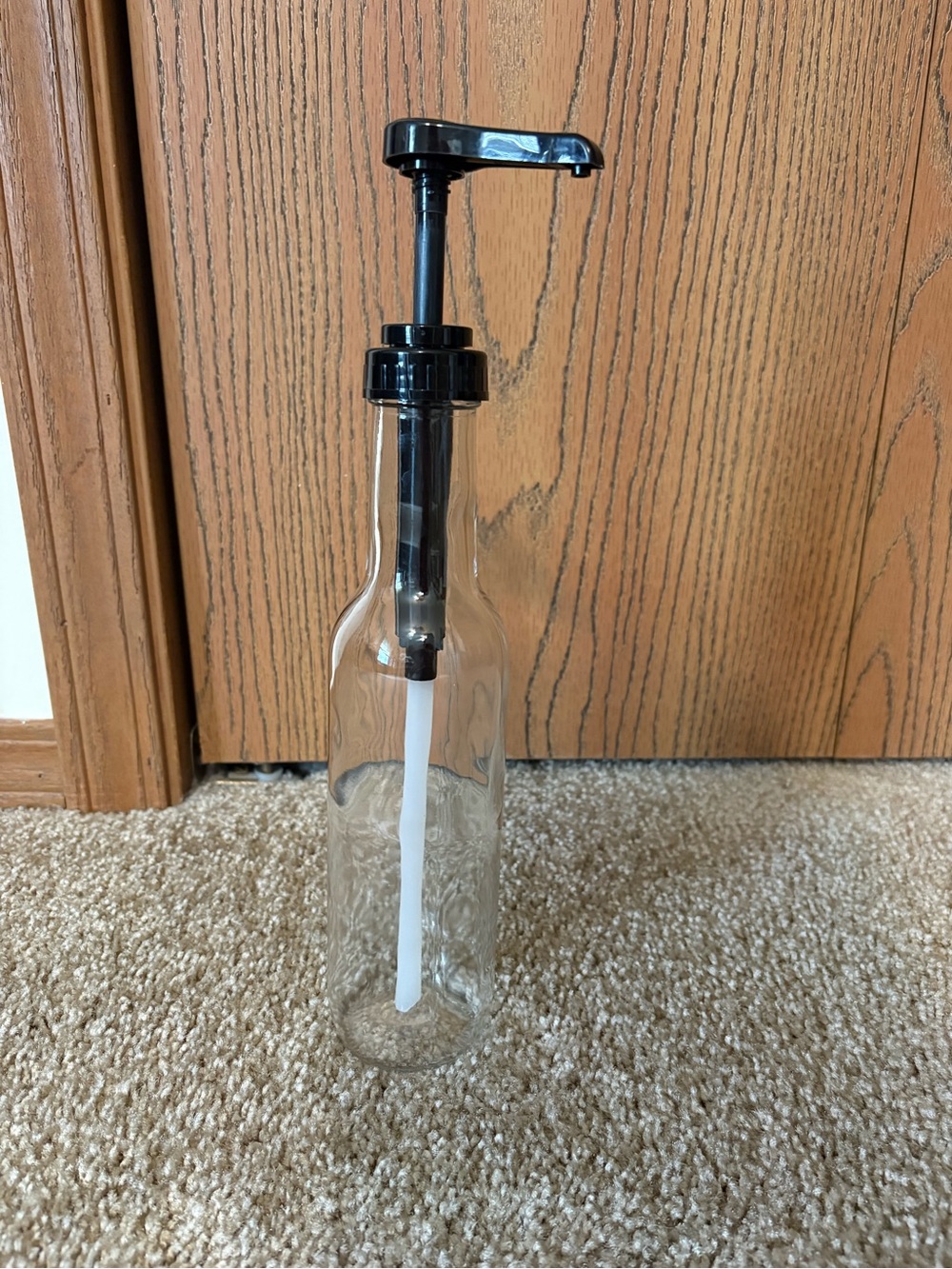 Glass Coffee Syrup Container with Pump